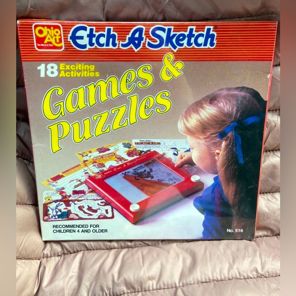 Vintage Ohio Art Etch A Sketch Games and Puzzles No. 516 Car Games